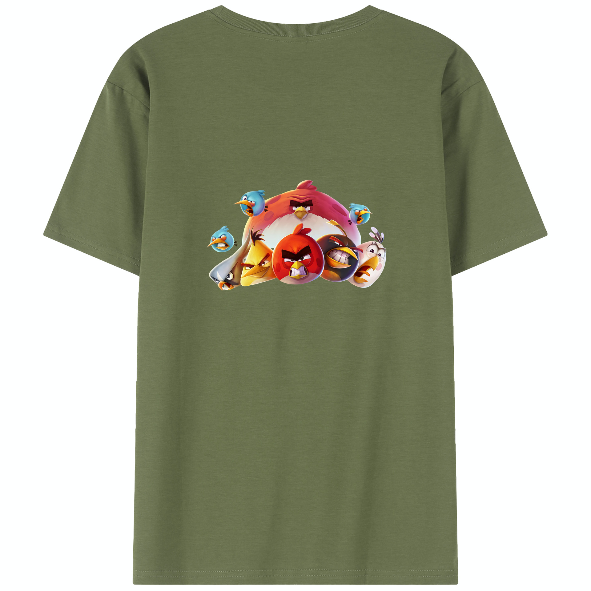 （画像用） Angry Birds アングリーバード 綿100％半袖Tシャツ（背面プリント）